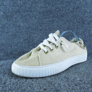 Tommy‎ Bahama Women Sneaker Shoes Size 7.5 Medium Beige Fabric Slip On